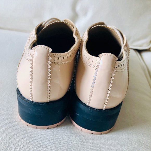 DSW Gunmetal Marushka Wingtip Vegan Pink Patent Oxford 7 - Picture 6 of 11